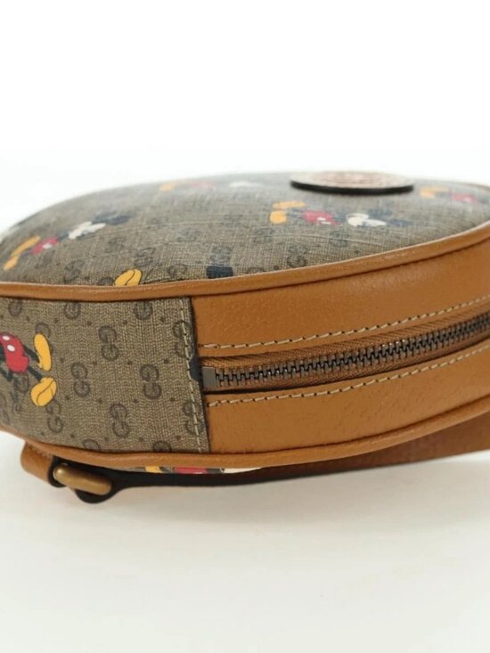 GUCCI Micro GG Supreme Disney Backpack PVC Beige Gold 603730 Auth main image 15